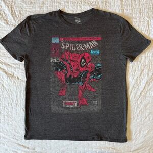 Marvel Comics Spiderman Graphic T-Shirt XL Heather Gray Collector's Item